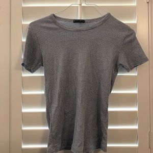 Brandy Melville light blue and white striped tee